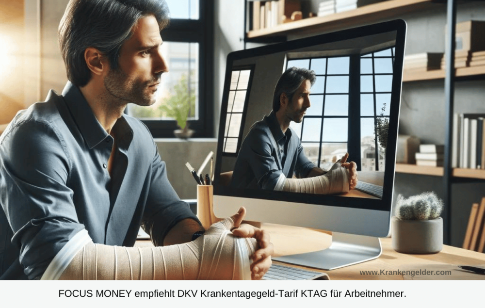 Krankentagegeld DKV für Arbeitnehmer 2024 unschlagbar